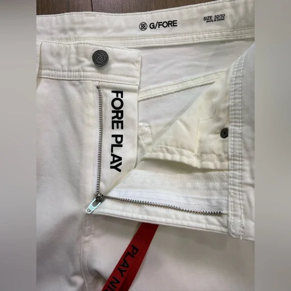 NWOT G/Fore Men's Core 5 Pocket Golf Pant White Size 32x32 - Picture 8 of 13